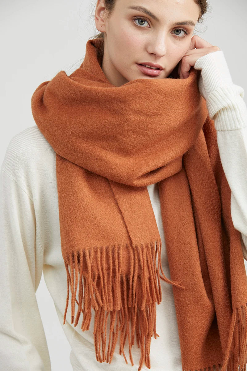 Wool Winter Scarf Women Scarves Adult Scarves for ladies 100% Wool scarf women Fashion Cashmere Poncho Wrap