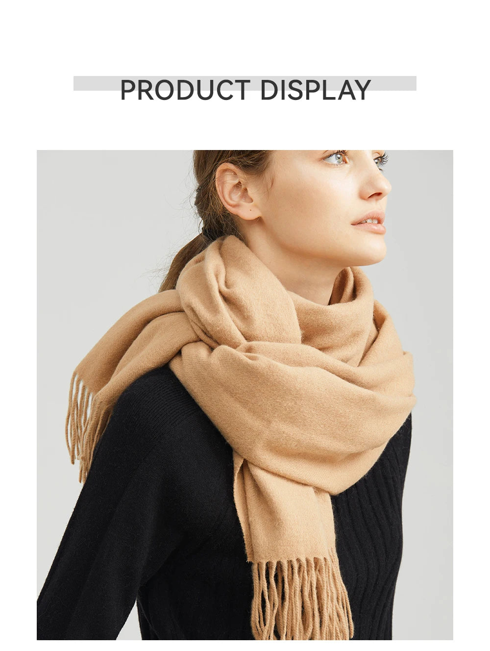 Wool Winter Scarf Women Scarves Adult Scarves for ladies 100% Wool scarf women Fashion Cashmere Poncho Wrap