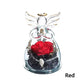 New Home Decoration Valentine's Day Gift Glass Ornament Rose Angel Statue Immortal Flower Little Angel Birthday Present