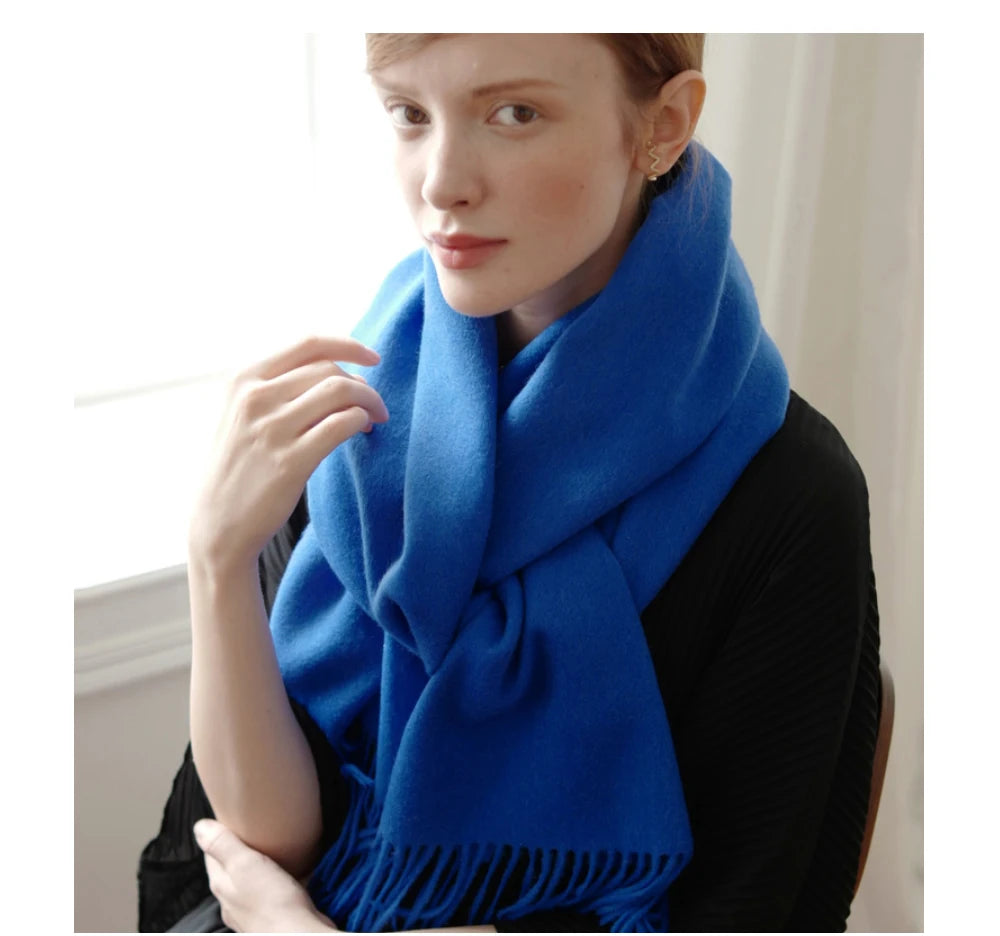 Wool Winter Scarf Women Scarves Adult Scarves for ladies 100% Wool scarf women Fashion Cashmere Poncho Wrap