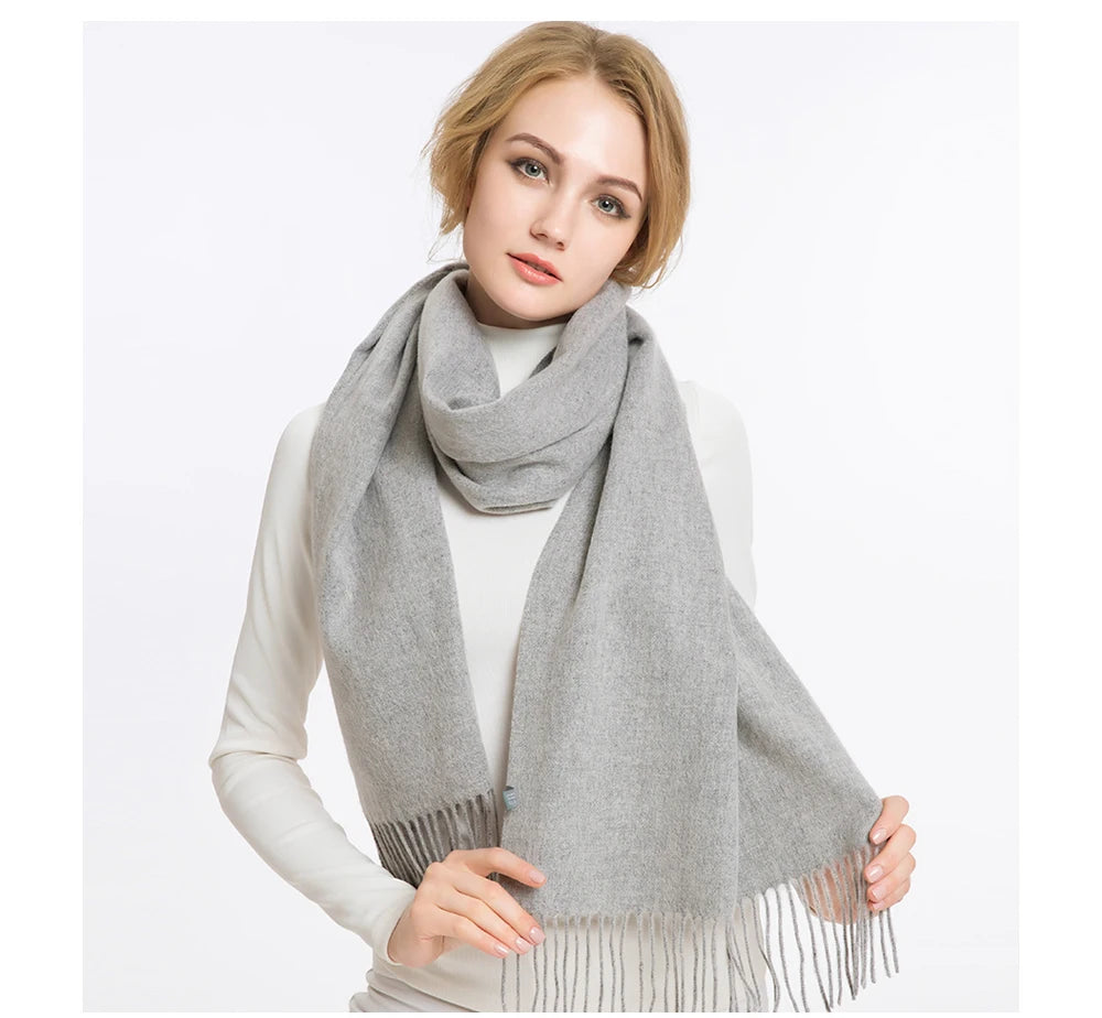 Wool Winter Scarf Women Scarves Adult Scarves for ladies 100% Wool scarf women Fashion Cashmere Poncho Wrap