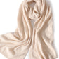 Soft Non-Irritating 100% Wool Warm Knitted Scarf Diamond Openwork Light Pashmina Neck Warmer Solid Color Women Accessories