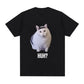 Cat Saying Huh? Funny Women Meme Short Sleeve T-shirt Women