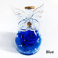 New Home Decoration Valentine's Day Gift Glass Ornament Rose Angel Statue Immortal Flower Little Angel Birthday Present