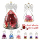 Angel Rose Figurines Gifts For Grandma Mom Preserved Real Rose Eternal Flowers In Glass For Valentine Mothers Day Birthday Gift