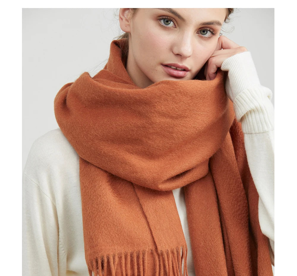 Wool Winter Scarf Women Scarves Adult Scarves for ladies 100% Wool scarf women Fashion Cashmere Poncho Wrap