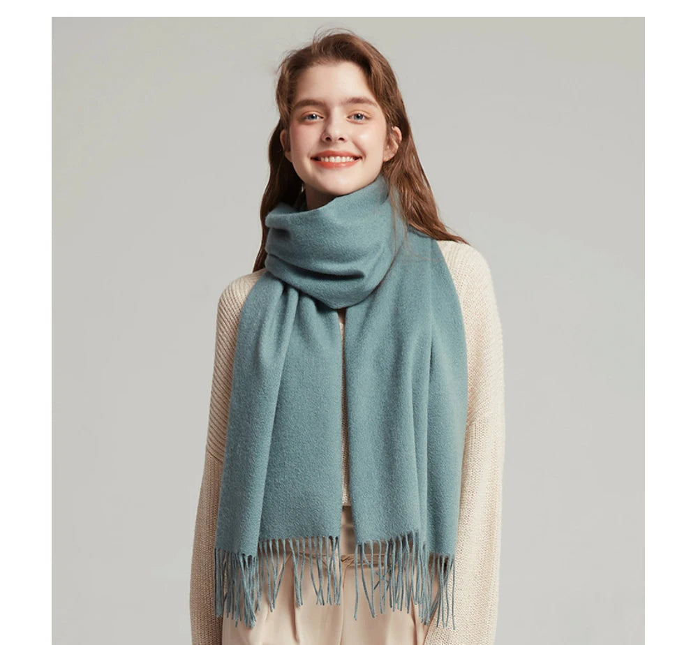 Wool Winter Scarf Women Scarves Adult Scarves for ladies 100% Wool scarf women Fashion Cashmere Poncho Wrap