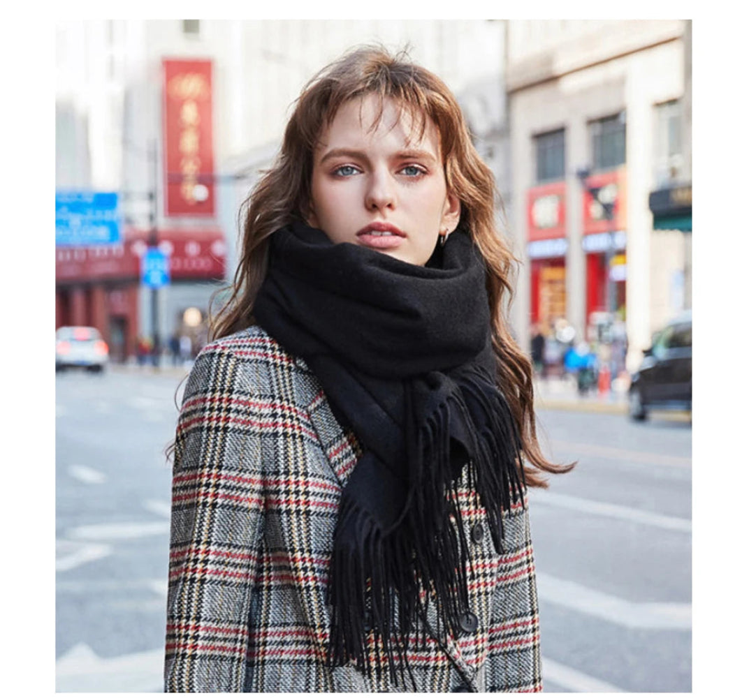 Wool Winter Scarf Women Scarves Adult Scarves for ladies 100% Wool scarf women Fashion Cashmere Poncho Wrap