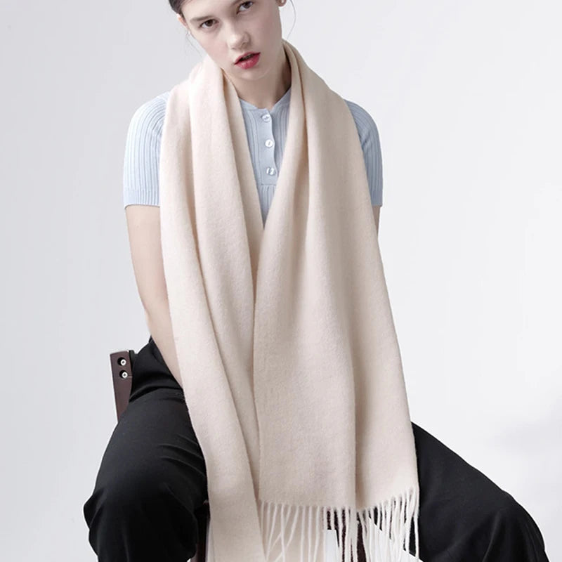 Wool Winter Scarf Women Scarves Adult Scarves for ladies 100% Wool scarf women Fashion Cashmere Poncho Wrap