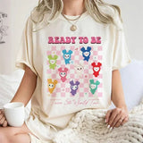 Lovely T-shirt Short Sleeve Ready To Be Album Graphic Printing T-shirt Women